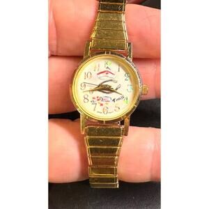 Gold Tone 22mm DaVanci Nurse Watch with Expansion  Band, Handpainted by Thais
